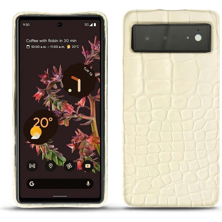 Noreve Lederschutzhülle (Google Pixel 6), Smartphone Hülle, Weiss