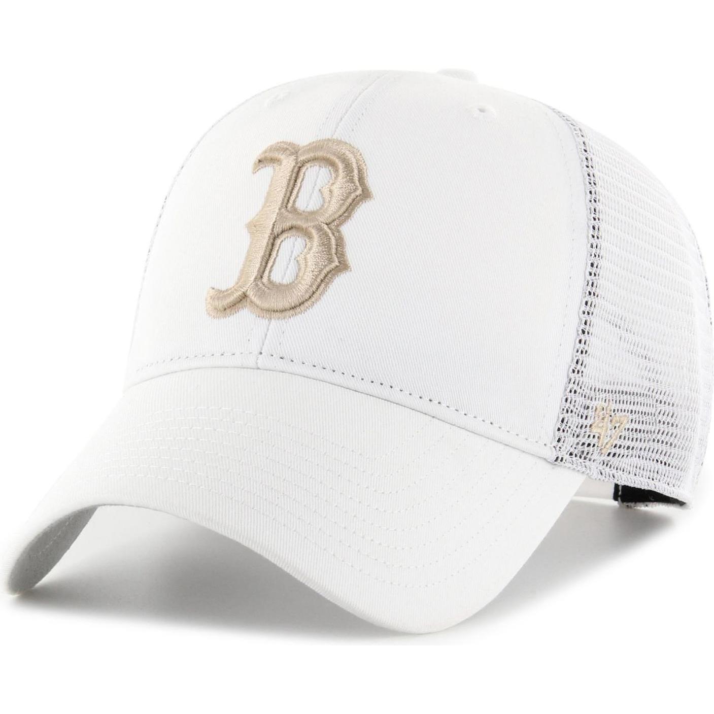 47 Brand, Herren, Cap, Snapback Cap - Branson Boston Red Sox Weiss, Weiss