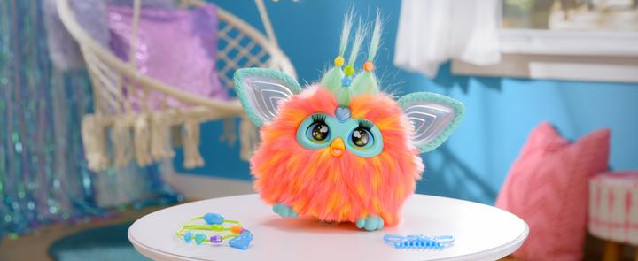 Productafbeelding Furby interactief pluchen speelgoed (oranje) - Italiaanse stemuitvoer (15 cm)