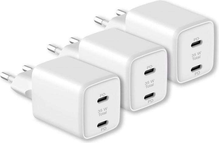 Image du produit LMP USB-C GaN Power Adapter 35 W 3 Stück (35 W, 2 ports)