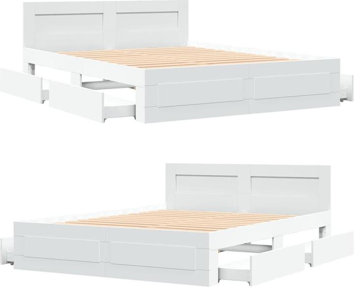 Actual product image VidaXL Bettgestell mit Kopfteil (150 x 200 cm)