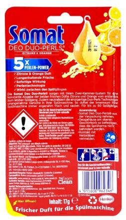 Actual product image Somat Deo Perls Lemon Orange (Feast, 60 Washing cycles)