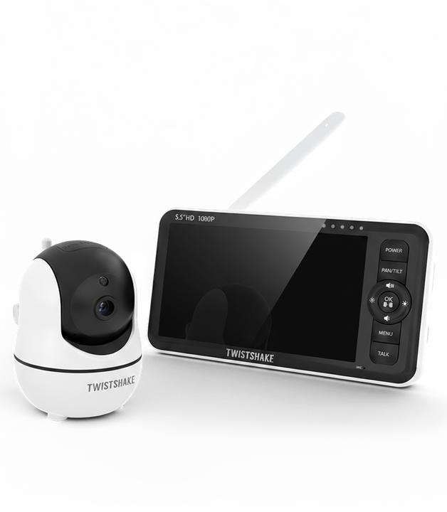 Produktbild Twistshake Babyfon mit Kamera und Audio, 5,5 Zoll Full HD, Nachtsicht, Temperatursensor, Zweiwegekommunikation (Babyphone mit Kamera, 300 m)