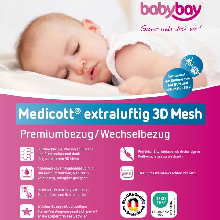 Produktbild Babybay Babymatratzen & Kindermatratzen Wechselbezug Premium für Matratze Medicott extraluftig