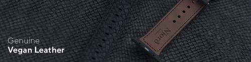 Produktbild Njord Vindur Watch Strap for Apple Watch 44/45mm (45 mm, Veganes Leder, Edelstahlverschluss, Lachsleder)