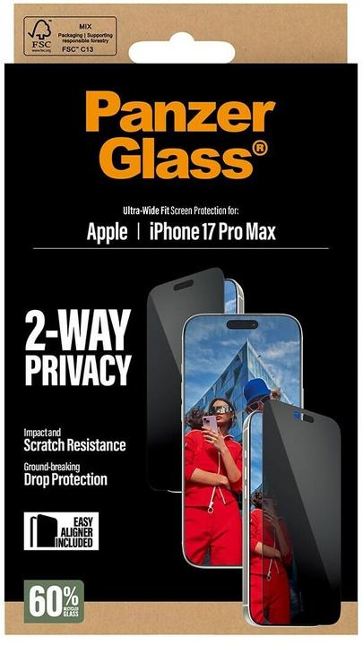 Immagine prodotto PanzerGlass Privacy Displayschutz (1 Pezzo/i, Apple iPhone 17 Pro Max)