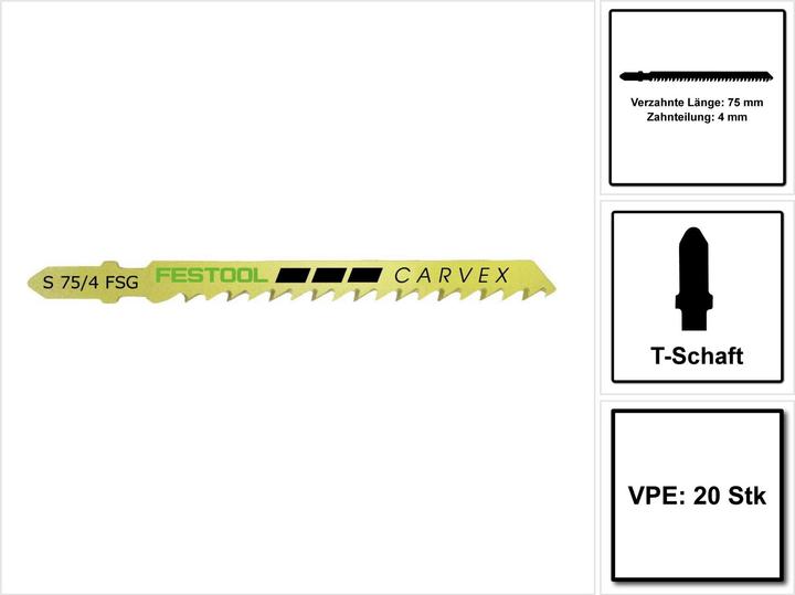 Actual product image Festool Jigsaw blade S 75/4 FSG/20