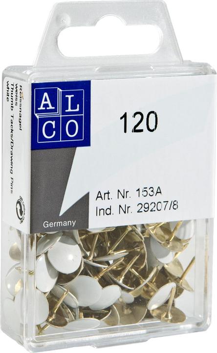 Alco Punaises blanches 9,5 mm (120 pièce(s), 9.50 mm)