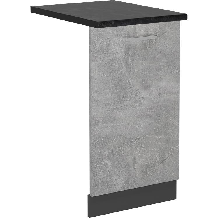 Vichy Geschirrspülblende R-Line, Beton/Anthrazit, 45 cm, AP Anthrazit, Geschirrspüler Zubehör, Grau