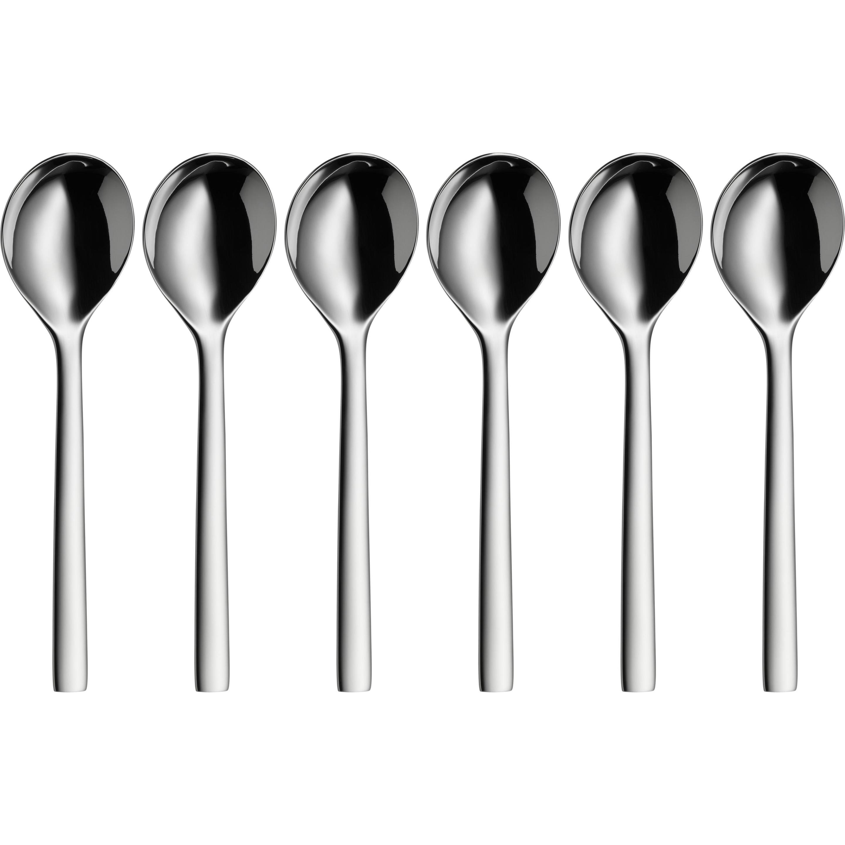 WMF Suppenlöffel Müslilöffel Kinderlöffel Set 6tlg 17cm Nuova Edelstahl poliert, Besteck, Silber