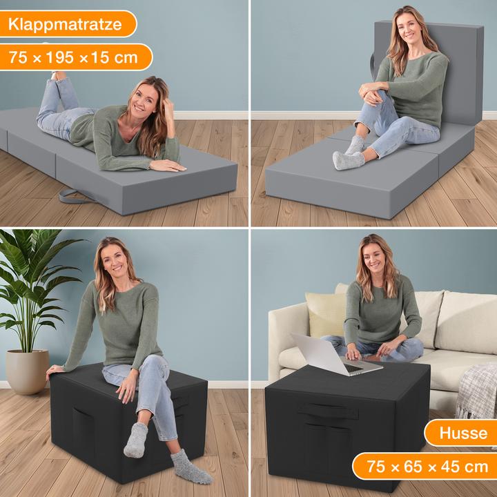Actual product image Bestschlaf Folding mattress incl. cover & transport bag (75 x 195 cm, Foam core)