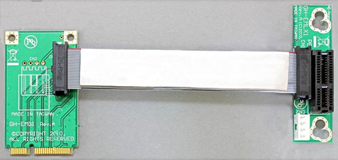 Actual product image Delock Mini PCI Express riser card adapter