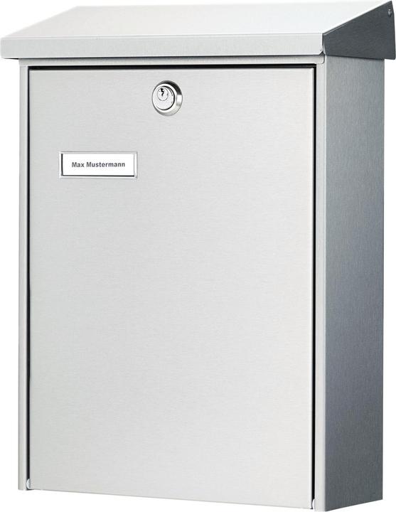 Burg Wächter Cassetta per le lettere in acciaio inox LxHxP 300/400/110 mm Oslo 3767 NI con sportello Fermo di