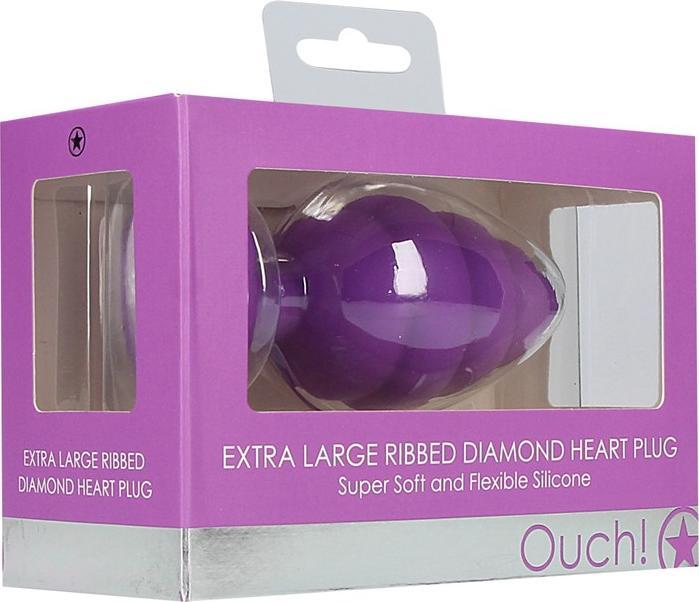 Produktbild Ouch! Extra Large Ribbed Diamond Heart Plug