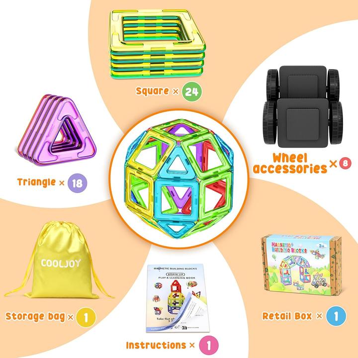 Produktbild Cooljoy 50-teiliges Magnetbausteine-Set