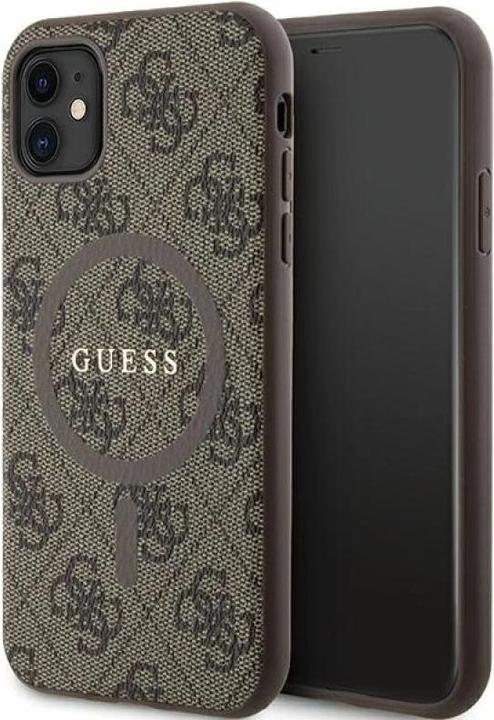 Produktbild Guess GUHMN61G4GFRW iPhone 11 6.1" / Xr brązowy/brown hardcase 4G Collection Leather Metal Logo MagS (Apple iPhone 11, Apple iPhone XR)