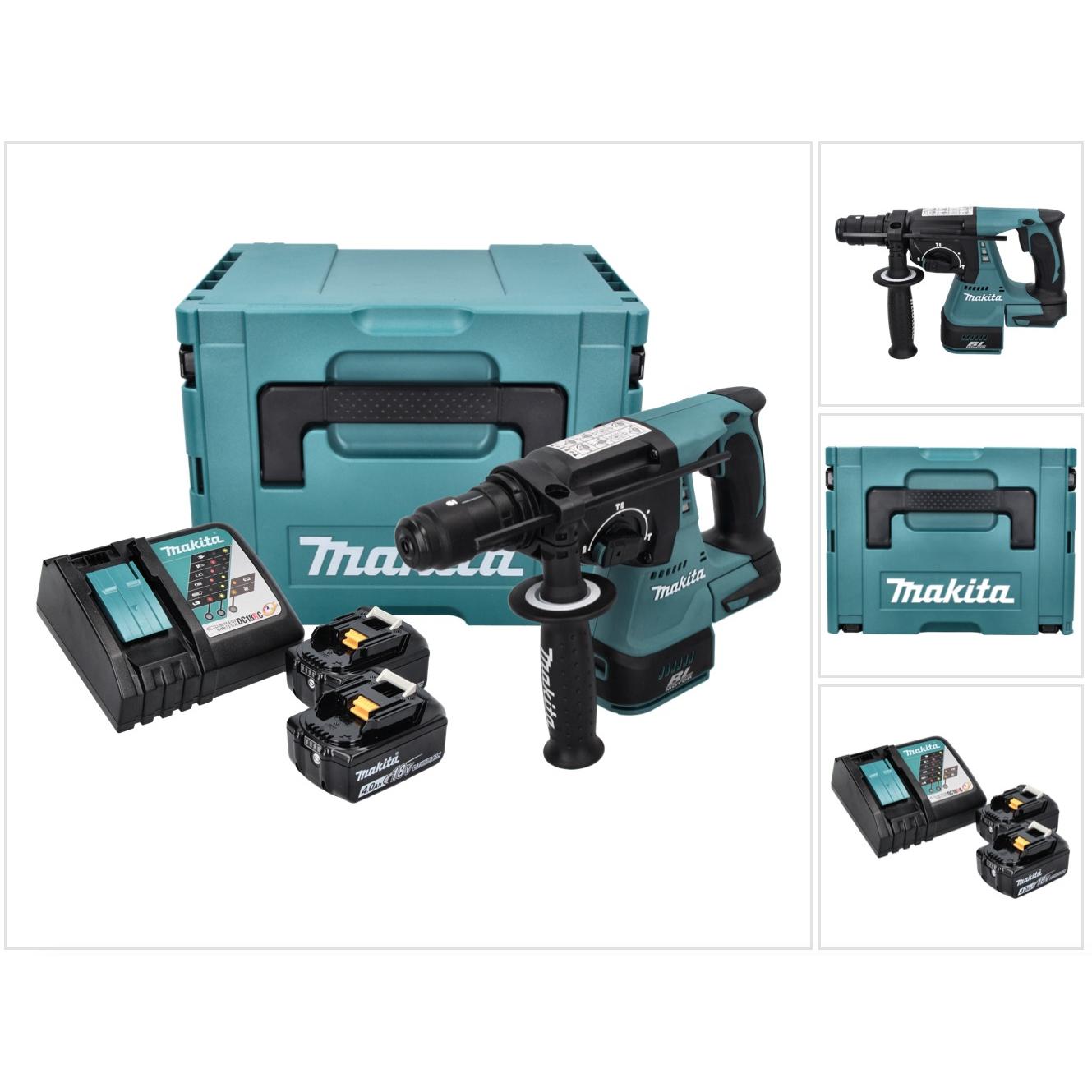 Makita, Trapano + Avvitatore A Batteria, Martello Perforatore E Martello DHR243RMJ Set