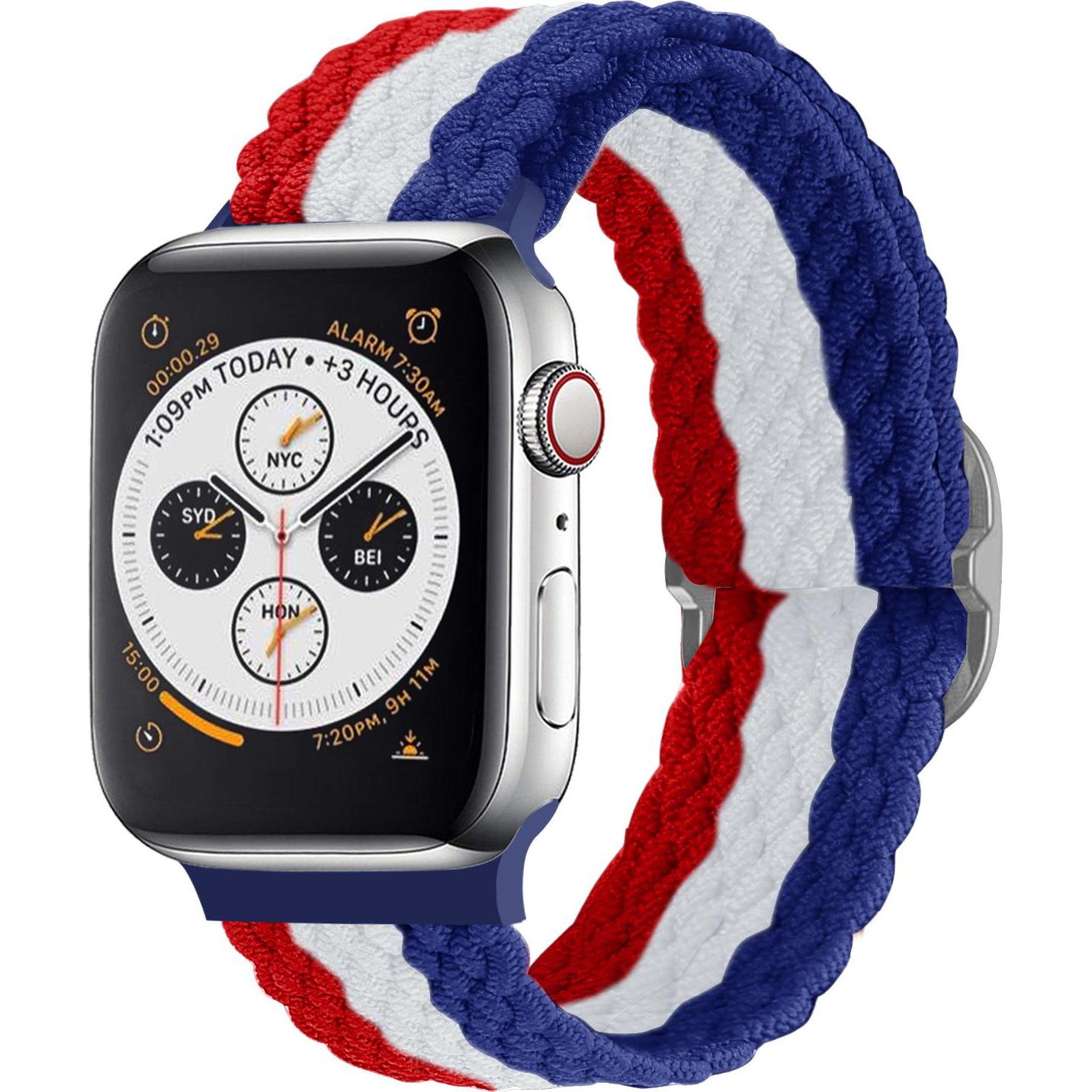 Strap-it Nylonarmband (Nylon, Apple Watch), Uhrenarmband, Mehrfarbig