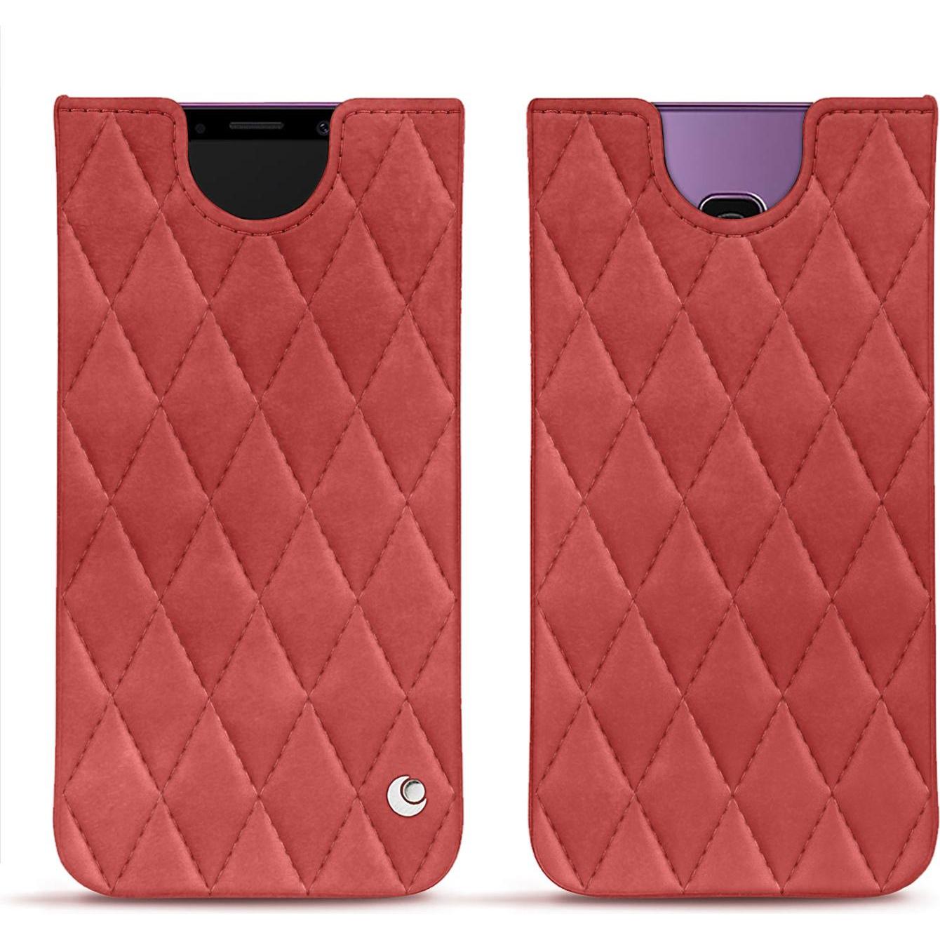 Noreve Lederschutzhülle (Samsung Galaxy S9+), Smartphone Hülle, Rot