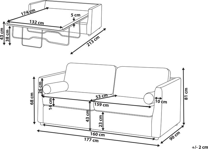 Produktbild Beliani Inkoo (2-Sitzer)