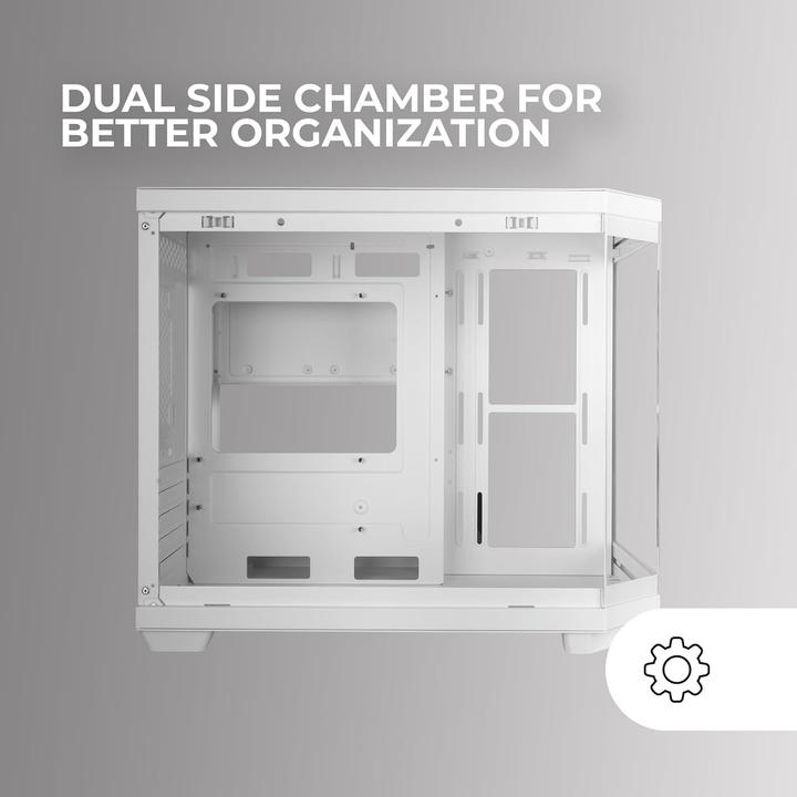 Actual product image Mars Gaming Boitier Mini Tour Micro Atx Mc-3tcorem Avec Panneaux Vitrés (Blanc) (mATX, Mini-ITX)