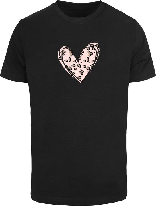 Produktbild Merchcode Valentines Day - Leopard Heart T-Shirt Round Neck - 117581 (M)