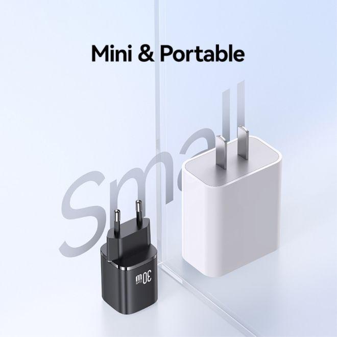 Actual product image Usams Ład. siec. CC254 30W GaN USB-C/USB-A Fast Charging HC Series czarny/black CC254TC01 (30 W)