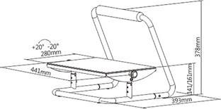 Produktbild Powerton Beinständer schwarz / höhenverstellbar / Tragkraft 25 kg