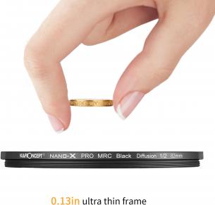 Produktbild K&F Concept Nano-X MRC Black Mist 1/2 Diffusionsfilter – 82 mm (82 mm, Diffusionsfilter)
