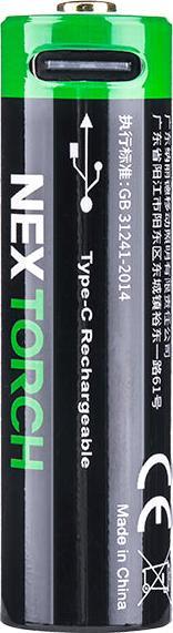 Nextorch 14500 USB Li-Ion Akku DC20063, 880mAh inkl. Schutzschaltung