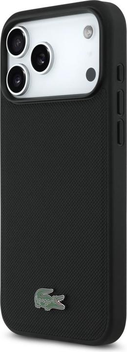 Actual product image Lacoste - Hardcase Petit Pique Lacquer Logo MagSafe (LCHMP17XPLAK) - iPhone 17 Pro Max - Black (Apple iPhone 17 Pro Max)