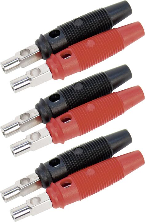 Image du produit Steffen Fiches bananes 3 pcs. noir et rouge 4mm