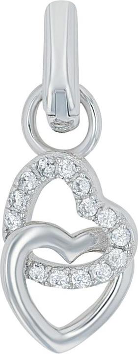 Actual product image Amor charms for ladies, 925 Sterling silver, zirconia synth. | heart (Silver 925)