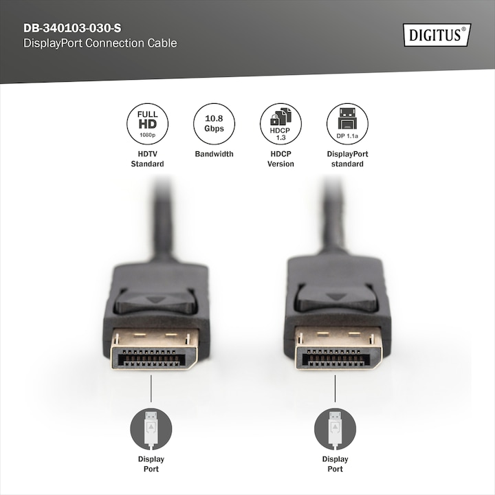 Actual product image Digitus DisplayPort — DisplayPort (3 m, DisplayPort)