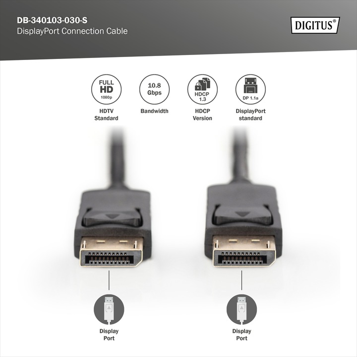 Productafbeelding Digitus DisplayPort - DisplayPort (3 m, DisplayPort)