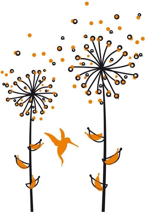 Actual product image Trenddeko Dandelion orange (69 x 100 cm)
