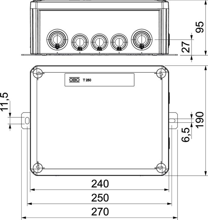 Produktbild OBO Bettermann BETTERMANN T250ED 4x16AD