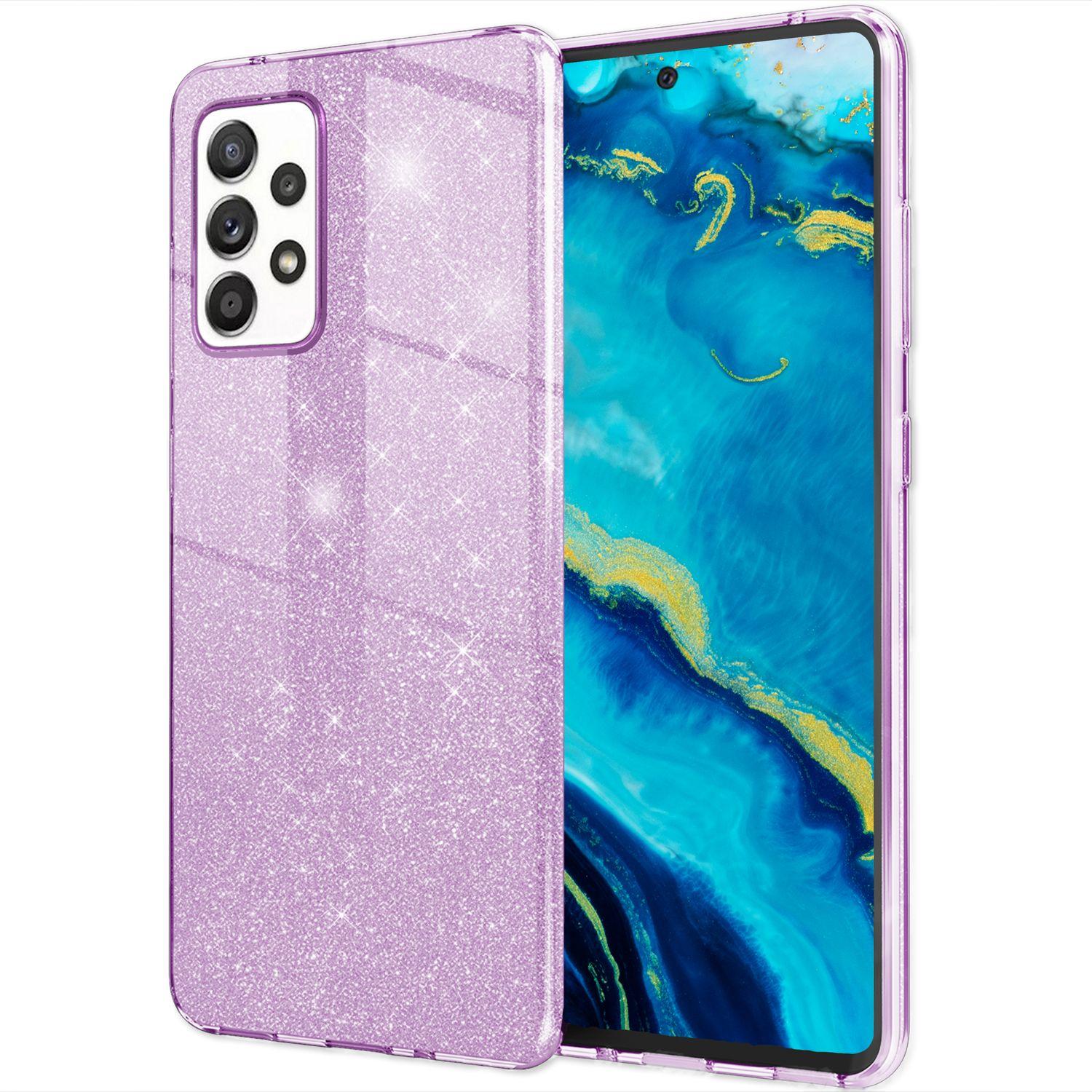 Nalia Glitzer Hülle (Samsung Galaxy A33), Smartphone Hülle, Violett