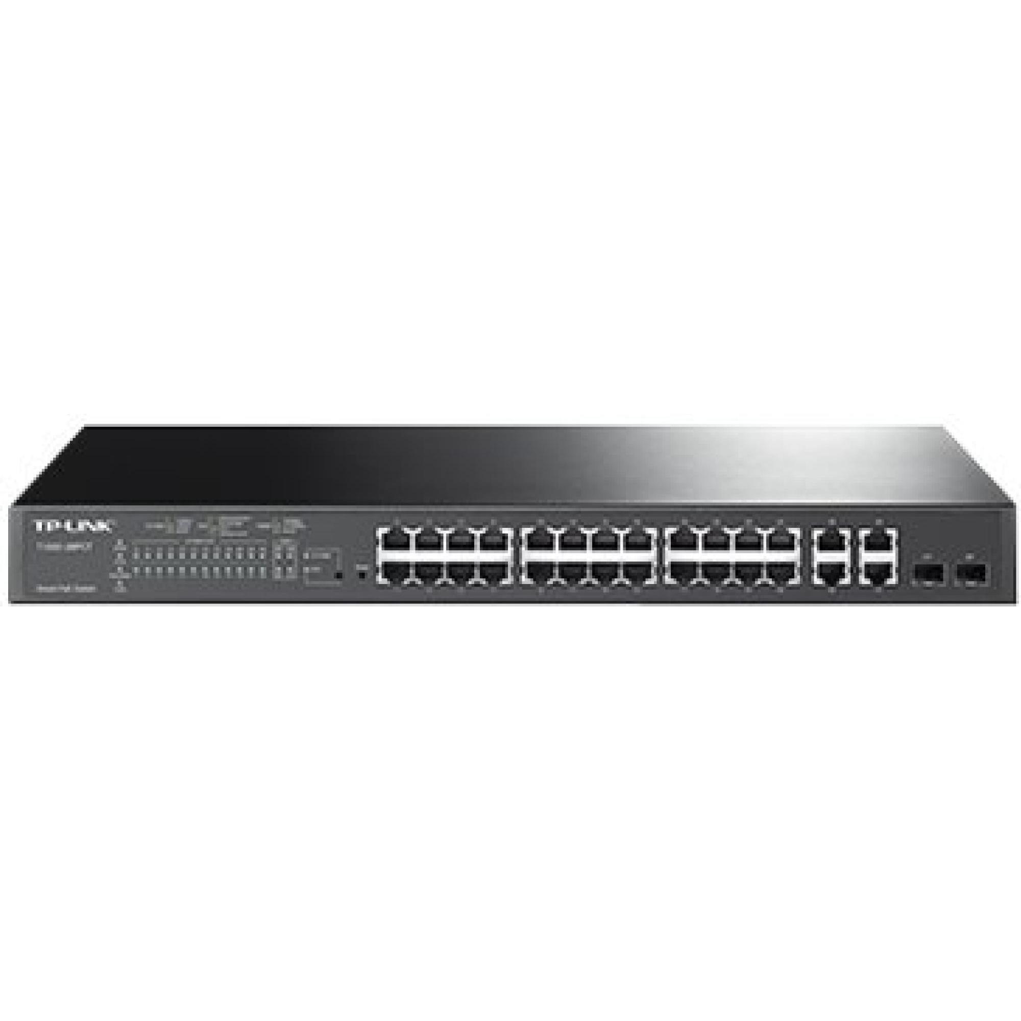TP-Link Smart PoE Switch T1500-28PCT (30 Ports), Netzwerk Switch, Schwarz