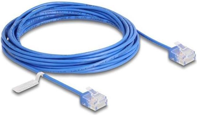 Produktbild Delock RJ45 Netzwerkkabel Cat.6 UTP Ultra Slim 5 m blau mit (U/UTP, CAT6, 5 m)