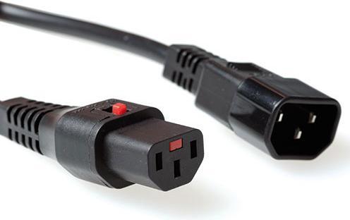 Produktbild Iec Lock 230V connection cable C13 lockable - C14 black 0.50 m (0.50 m)