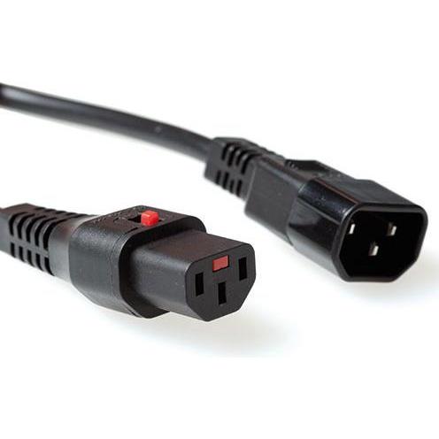 Thumbnail - Iec Lock 230V connection cable C13 lockable - C14 black 0.50 m (0.50 m), Stromkabel