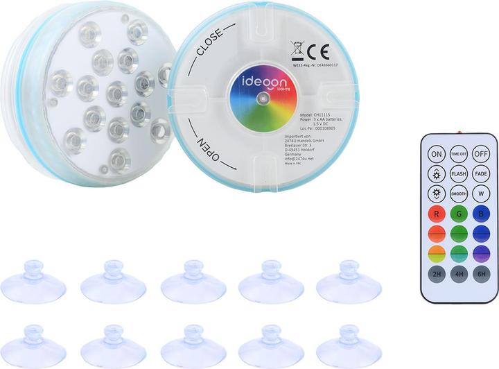 Immagine prodotto Casativo Set di 8 luci subacquee a LED multicolore con telecomando