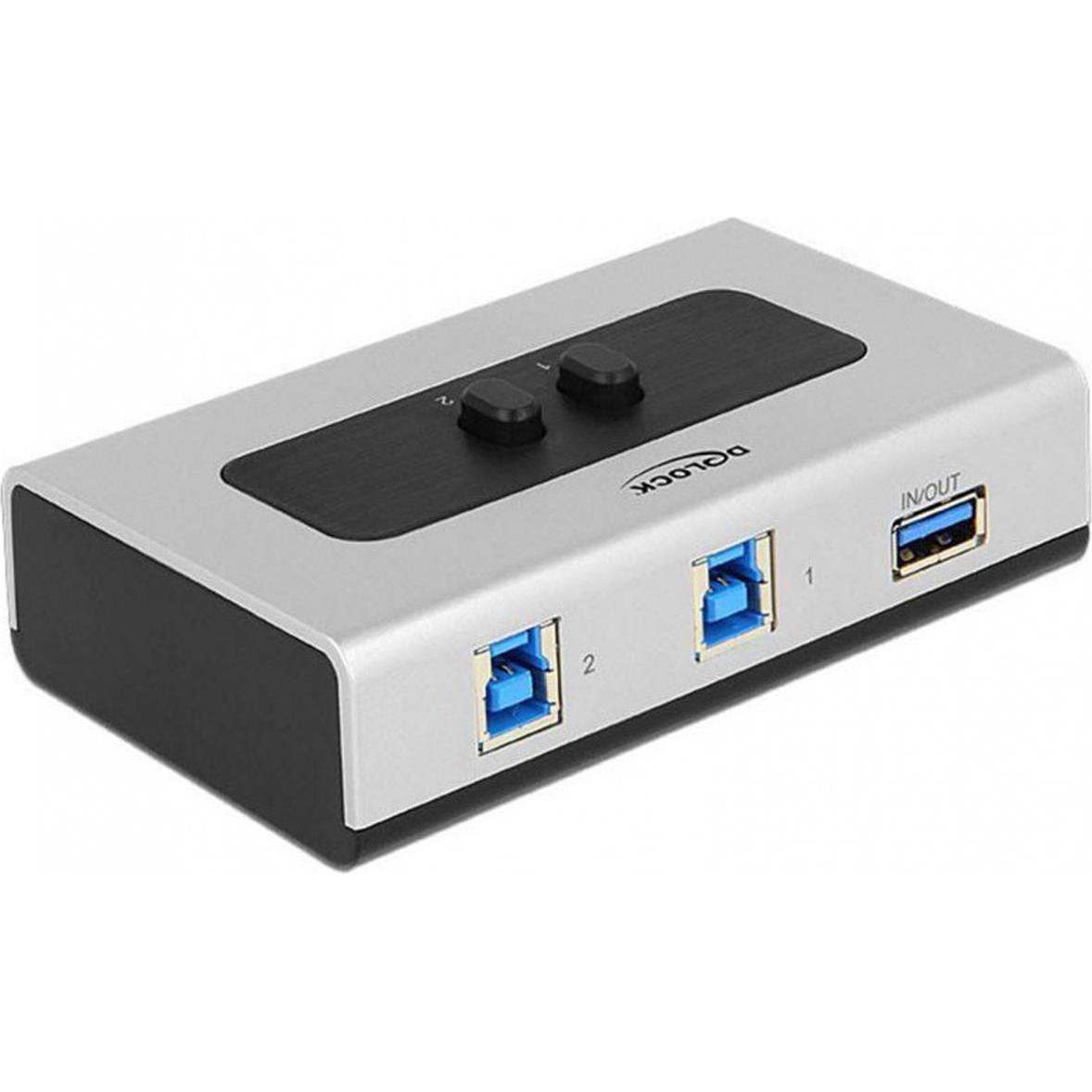 Delock Manueller USB3.0 Umschalter, Switch Box