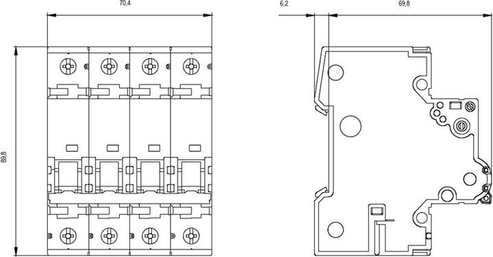 Produktbild Siemens Circuit breaker 400V 10kA 4P 2A