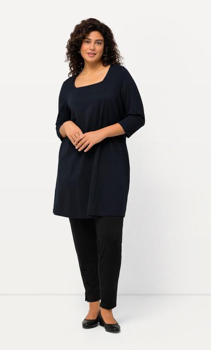 Produktbild Ulla Popken Longshirt, A-Linie, Carré-Ausschnitt, 3/4-Arm (56)