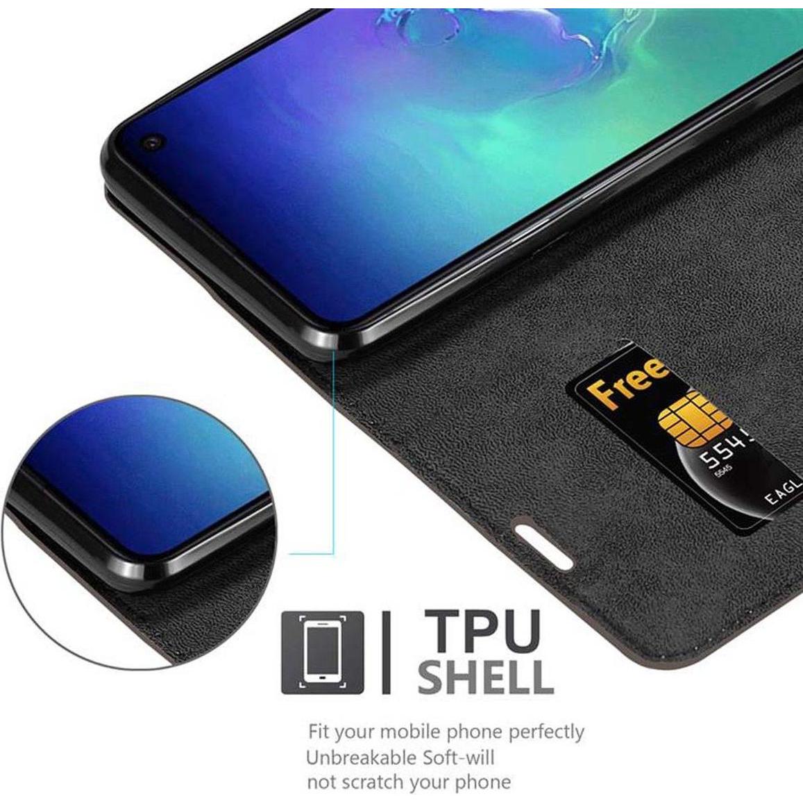 Thumbnail - Cadorabo Book Invisible Magnet Cover (Samsung Galaxy S10e), Smartphone Hülle, Braun