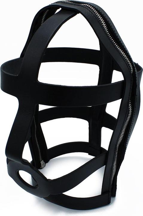 Productafbeelding Kiotos Black Leather Head Cage with Zipper