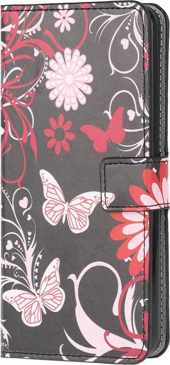 Produktbild Cover-Discount Galaxy A52 - Leder Hülle Schmetterling schwarz (Samsung Galaxy A52)