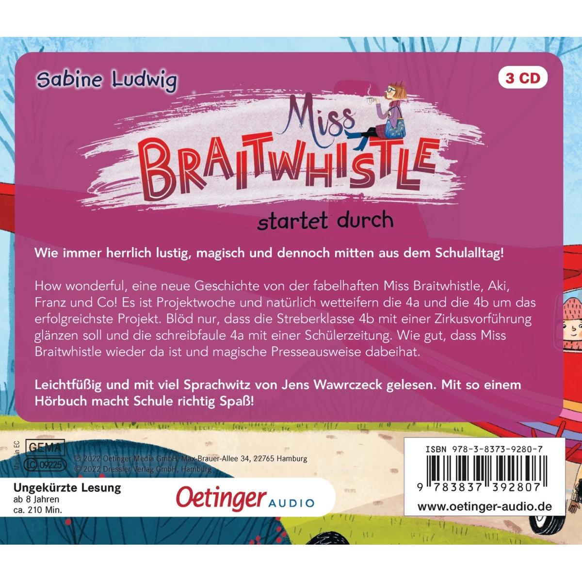 Thumbnail - Miss Braitwhistle 6. Miss Braitwhistle startet durch, Hörbücher von Sabine Ludwig